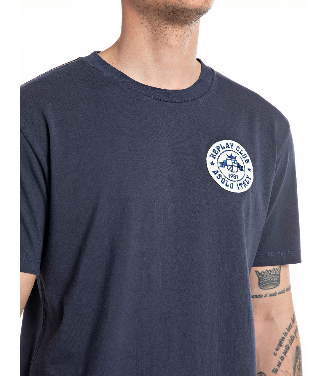 ヘビーコットンジャージーパッチ Tシャツ 詳細画像 ブルー 3